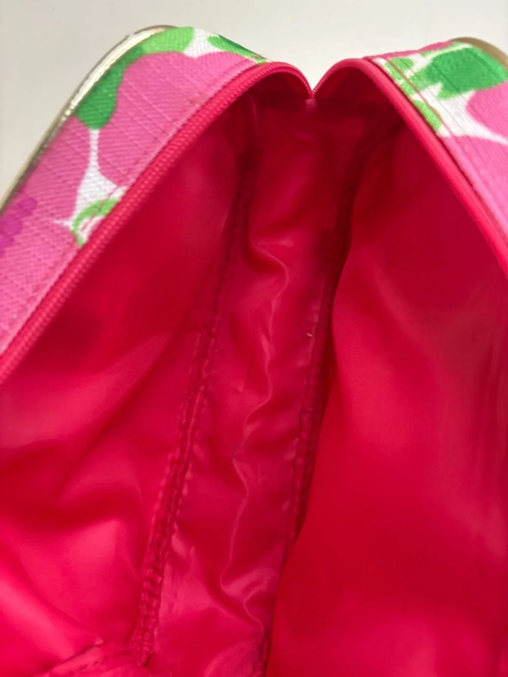 Lilly Pulitzer x Estée Lauder Floral Makeup Bag Pink Green Cosmetic Travel Case